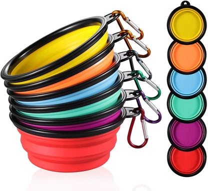 Foldable Portable Dog Feeder Bowlsilicone Collapsible Dog Bowls Folding Pet Bowls Dog Water Bowl