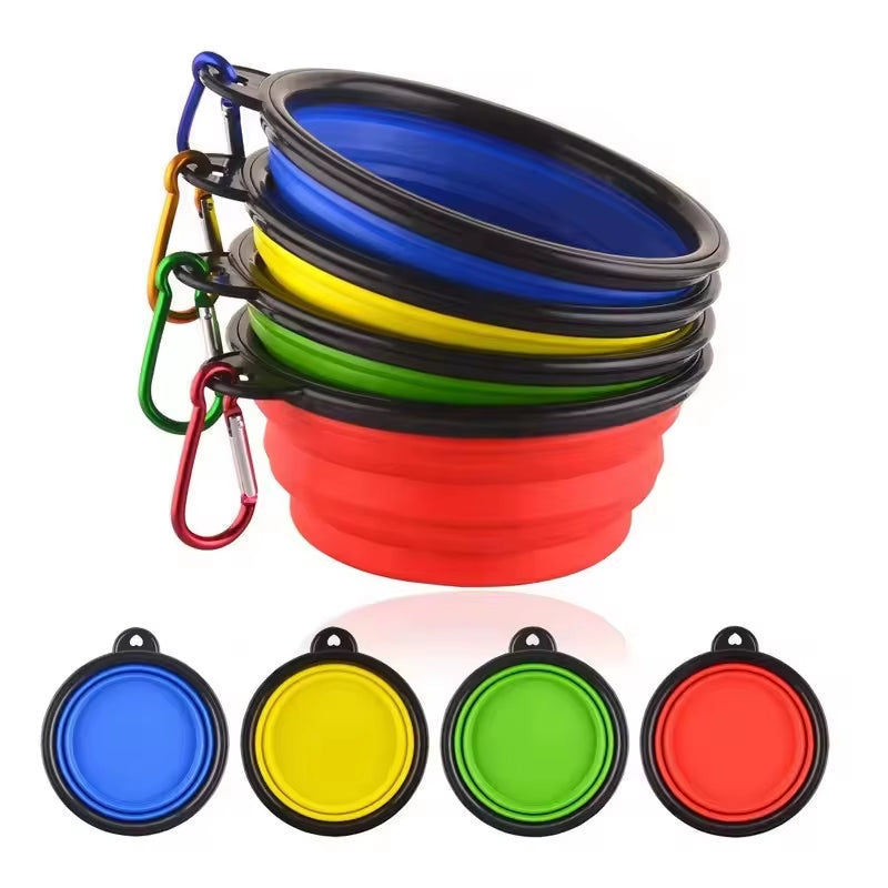 Foldable Portable Dog Feeder Bowlsilicone Collapsible Dog Bowls Folding Pet Bowls Dog Water Bowl