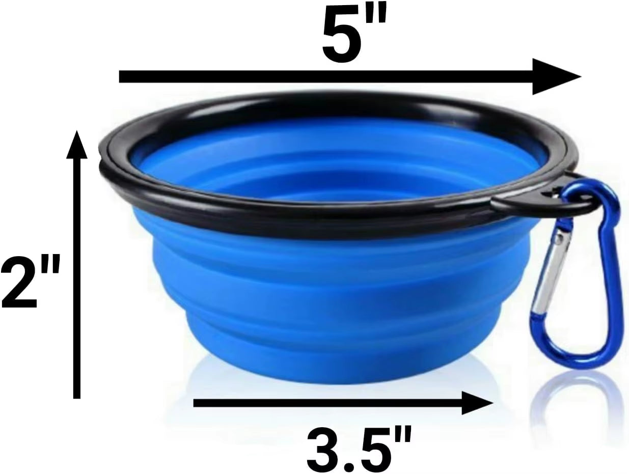 Foldable Portable Dog Feeder Bowlsilicone Collapsible Dog Bowls Folding Pet Bowls Dog Water Bowl