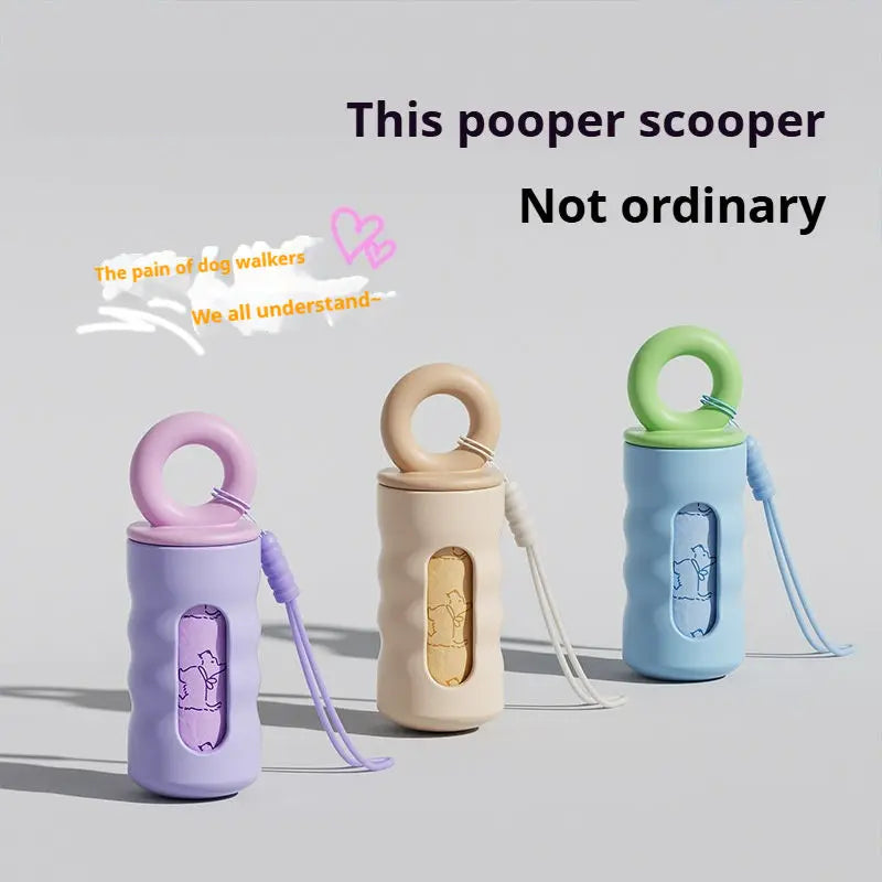 Custom Silicone Pet Poop Bag Dispenser - Portable Outdoor Storage Case for Dog Walking Dog Bag Container Pet Poop Bag Dispenser