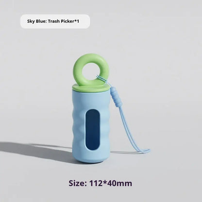 Custom Silicone Pet Poop Bag Dispenser - Portable Outdoor Storage Case for Dog Walking Dog Bag Container Pet Poop Bag Dispenser